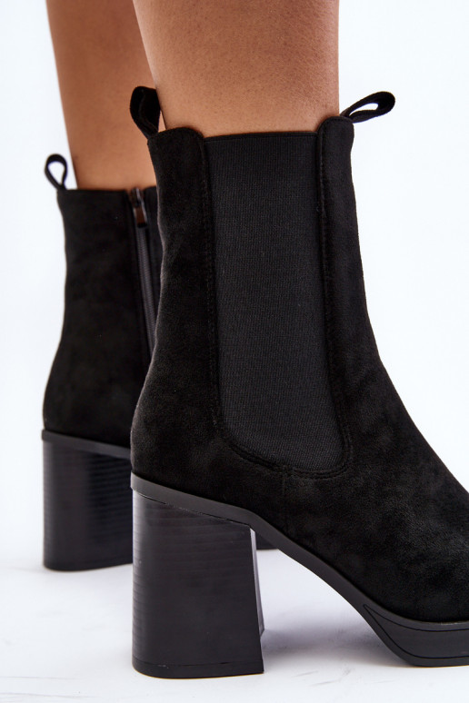 Moteriški aulinukai su plačiu kulnu juodos spalvos Piovere Moteriški aulinukai su plačiu kulnu juodos spalvos Piovere