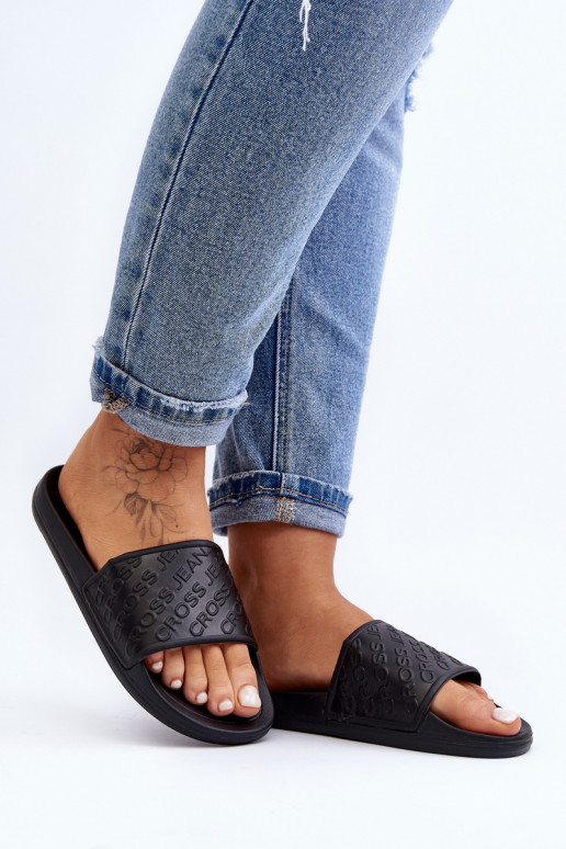 Šlepetės Cross Jeans FF2R4153C juodos spalvos