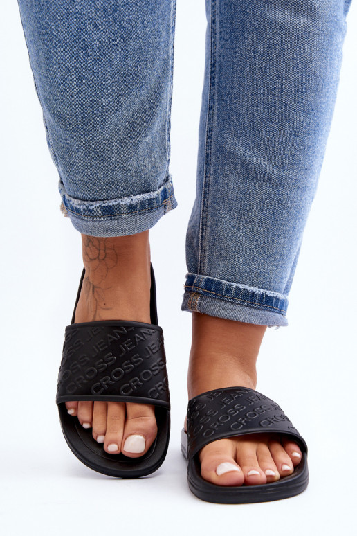 Šlepetės Cross Jeans FF2R4153C juodos spalvos