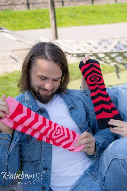 Kojinės COUPLE BOX 2 poros Dėžutė su širdelėmis