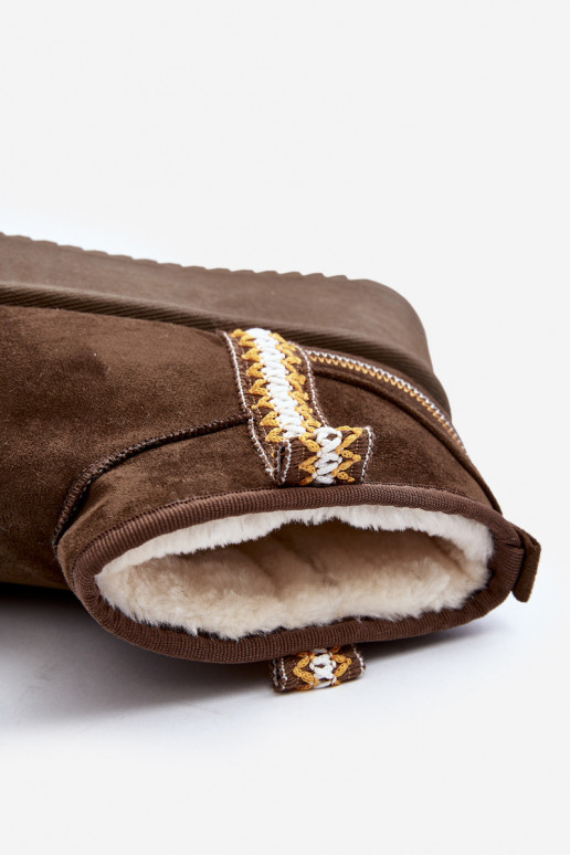 sniego batai su platforma su raštais chaki spalvos Udra