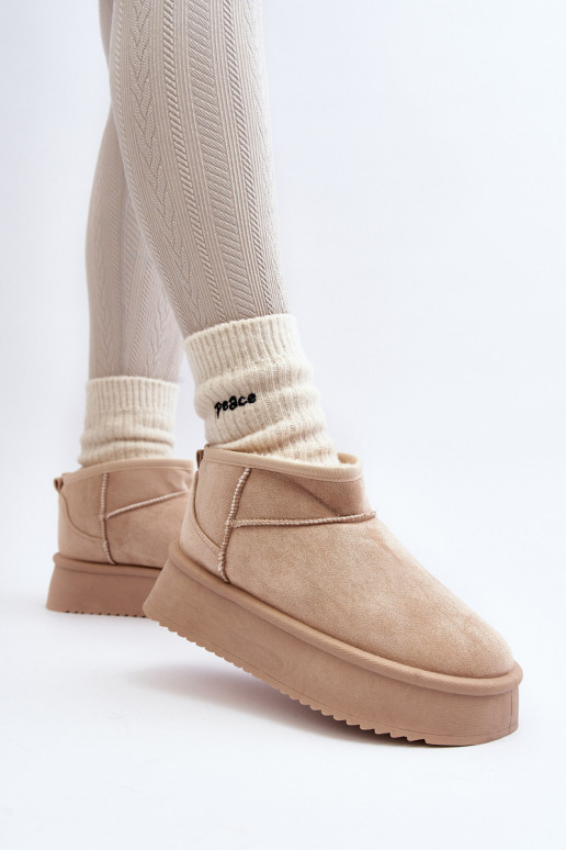 sniego batai su masyviu padu smėlio spalvos Caliksa sniego batai su masyviu padu smėlio spalvos Caliksa