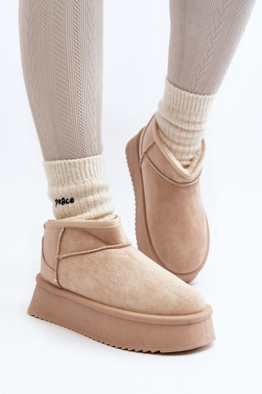 sniego batai su masyviu padu smėlio spalvos Caliksa sniego batai su masyviu padu smėlio spalvos Caliksa