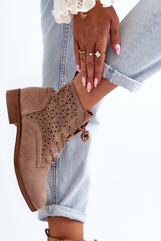 S.Barski HY66-136 Aulinukai su raštais smėlio spalvos S.Barski HY66-136 Aulinukai su raštais smėlio spalvos