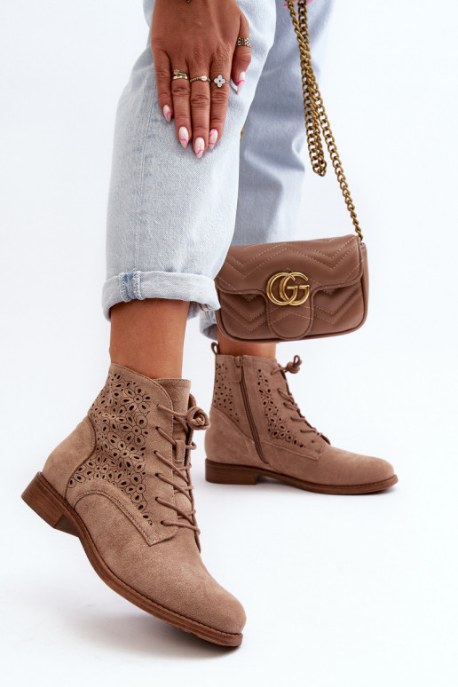 S.Barski HY66-136 Aulinukai su raštais smėlio spalvos S.Barski HY66-136 Aulinukai su raštais smėlio spalvos