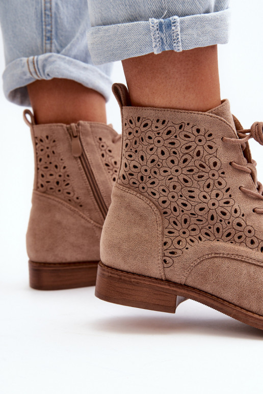 S.Barski HY66-136 Aulinukai su raštais smėlio spalvos S.Barski HY66-136 Aulinukai su raštais smėlio spalvos