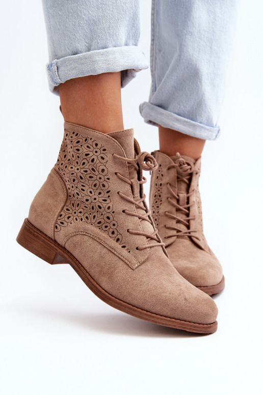 S.Barski HY66-136 Aulinukai su raštais smėlio spalvos S.Barski HY66-136 Aulinukai su raštais smėlio spalvos