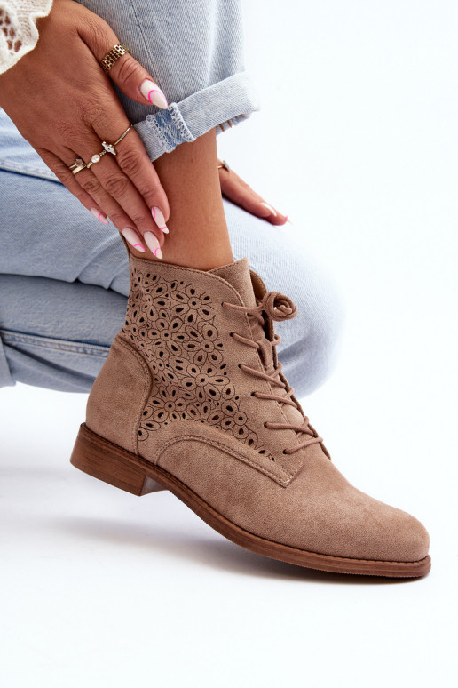 S.Barski HY66-136 Aulinukai su raštais smėlio spalvos S.Barski HY66-136 Aulinukai su raštais smėlio spalvos