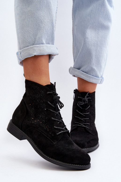 S.Barski HY66-136 Aulinukai su raštais juodos spalvos S.Barski HY66-136 Aulinukai su raštais juodos spalvos