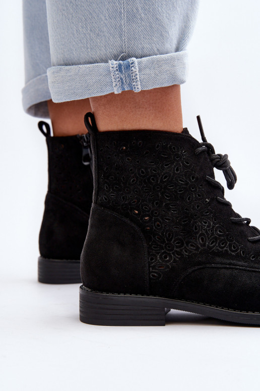 S.Barski HY66-136 Aulinukai su raštais juodos spalvos S.Barski HY66-136 Aulinukai su raštais juodos spalvos