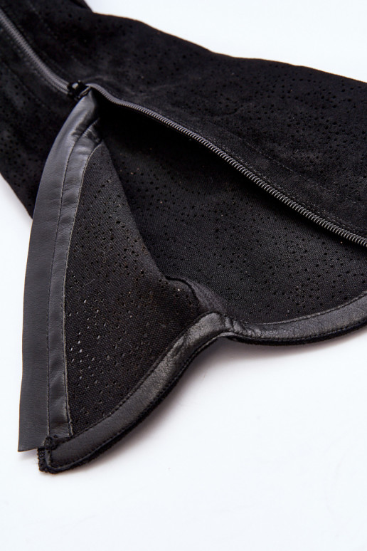 S.Barski HY66-132 moteriški ilgaauliai batai su aužūro elementais juodos spalvos S.Barski HY66-132 moteriški ilgaauliai batai su aužūro elementais juodos spalvos