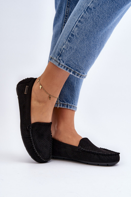 su aužūro elementais Mokasinai juodos spalvos Rasirna