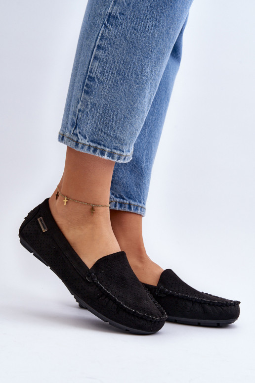 su aužūro elementais Mokasinai juodos spalvos Rasirna