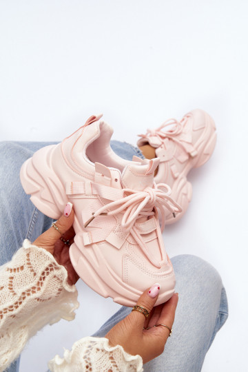 Sneakers modelio batai su madingais masyviais padais rožinės spalvos Windamella 2