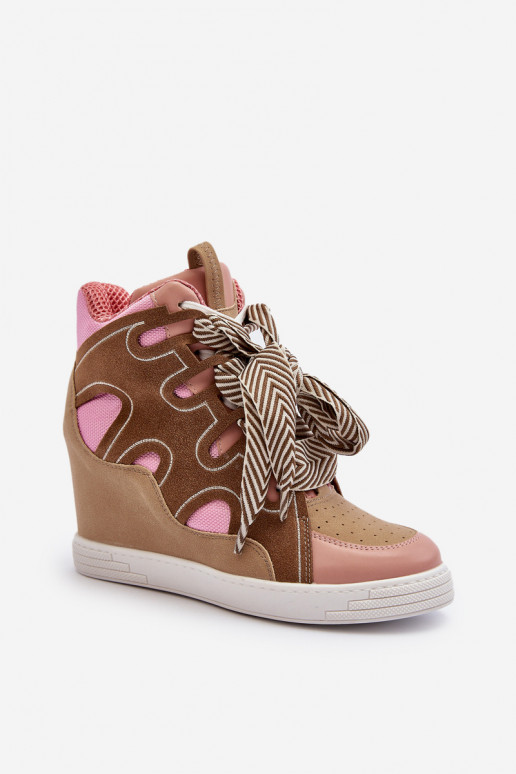 Sneakers modelio batai rožinės spalvos Leoppa Sneakers modelio batai rožinės spalvos Leoppa