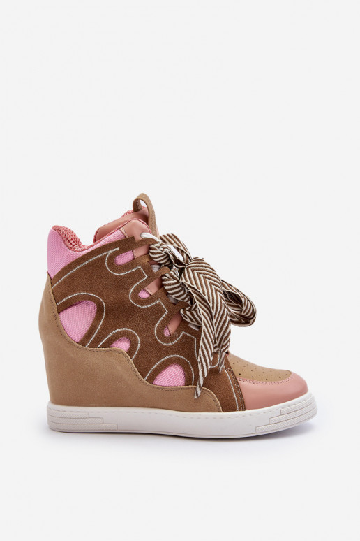 Sneakers modelio batai rožinės spalvos Leoppa Sneakers modelio batai rožinės spalvos Leoppa