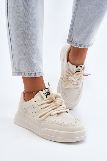 Sneakers modelio batai Eko smėlio spalvos Avanalis