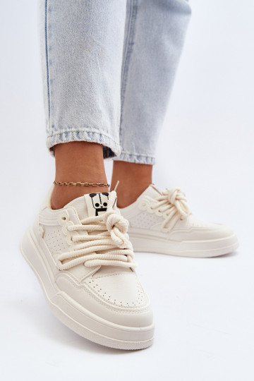 Sneakers modelio batai Eko smėlio spalvos Avanalis 2