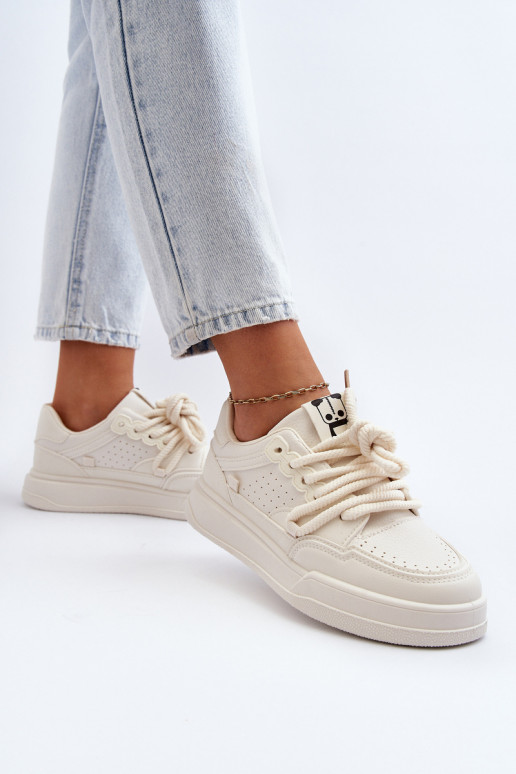 Sneakers modelio batai Eko smėlio spalvos Avanalis Sneakers modelio batai Eko smėlio spalvos Avanalis