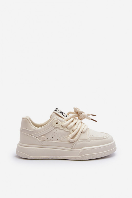 Sneakers modelio batai Eko smėlio spalvos Avanalis Sneakers modelio batai Eko smėlio spalvos Avanalis
