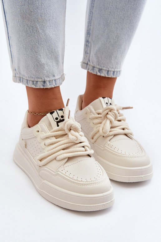 Sneakers modelio batai Eko smėlio spalvos Avanalis Sneakers modelio batai Eko smėlio spalvos Avanalis
