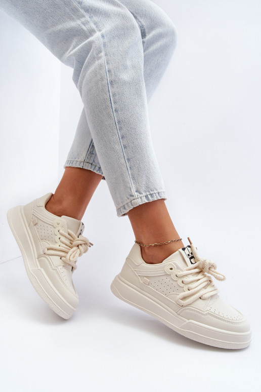 Sneakers modelio batai Eko smėlio spalvos Avanalis Sneakers modelio batai Eko smėlio spalvos Avanalis