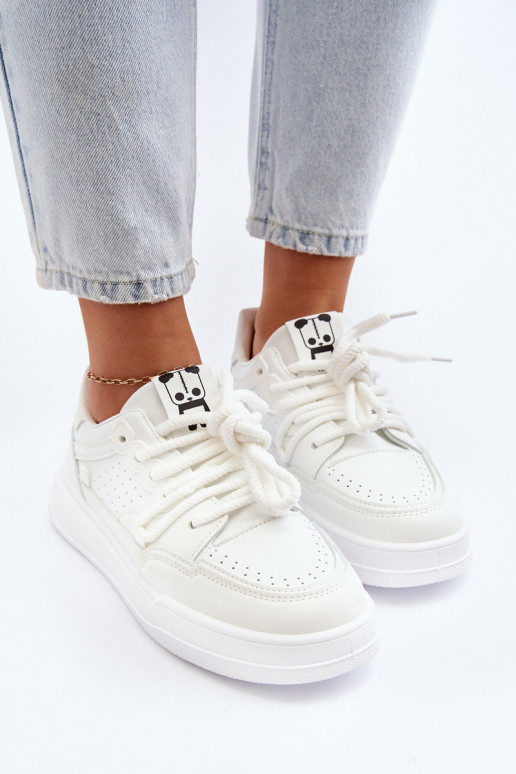 Sneakers modelio batai Eko baltos spalvos Avanalis Sneakers modelio batai Eko baltos spalvos Avanalis