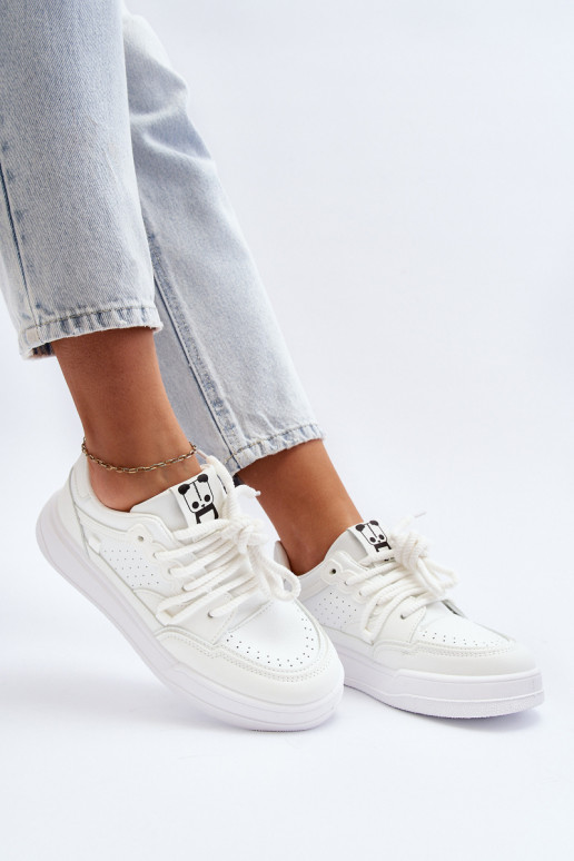 Sneakers modelio batai Eko baltos spalvos Avanalis Sneakers modelio batai Eko baltos spalvos Avanalis