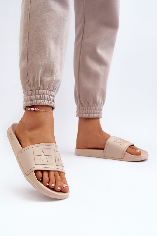 Šlepetės Big Star NN274A645 smėlio spalvos