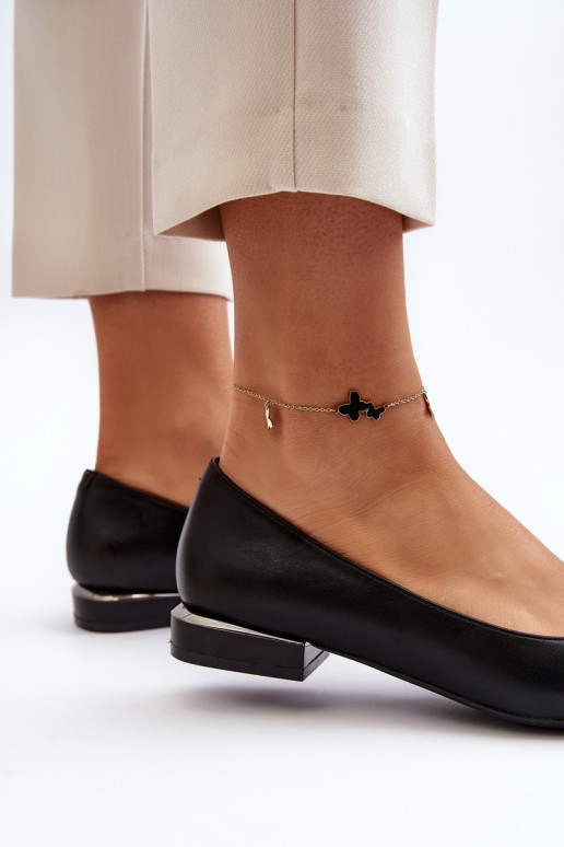 Balerinos su sagtimis Sergio Leone BL203 juodos spalvos