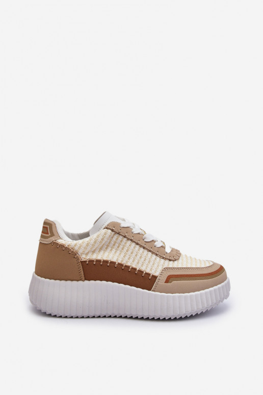 Sneakers modelio batai su platforma smėlio spalvos Redala Sneakers modelio batai su platforma smėlio spalvos Redala