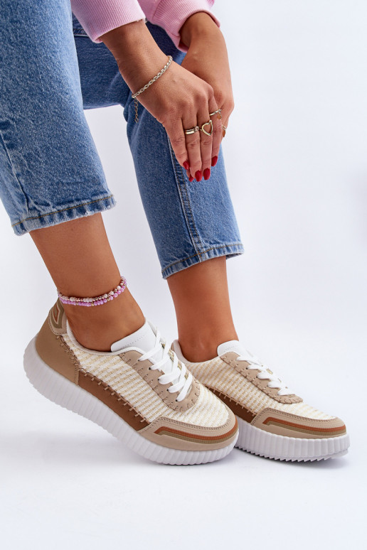 Sneakers modelio batai su platforma smėlio spalvos Redala Sneakers modelio batai su platforma smėlio spalvos Redala