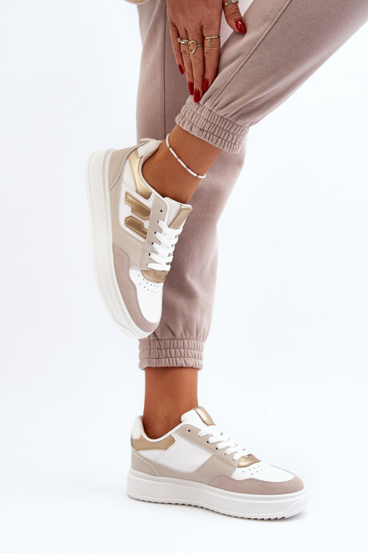 Sneakers modelio batai smėlio spalvos Regines