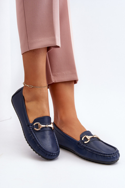 Klasikinio modelio Mokasinai Eko tamsiai mėlynos spalvos Demese