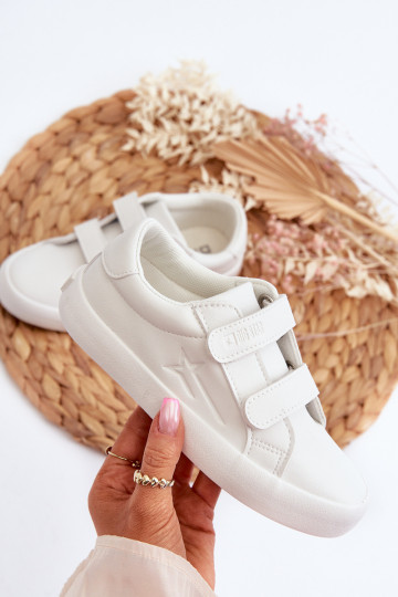 Vaikiški laisvalaikio batai su lipniais užsegimais Big Star NN374007 baltos spalvos 2