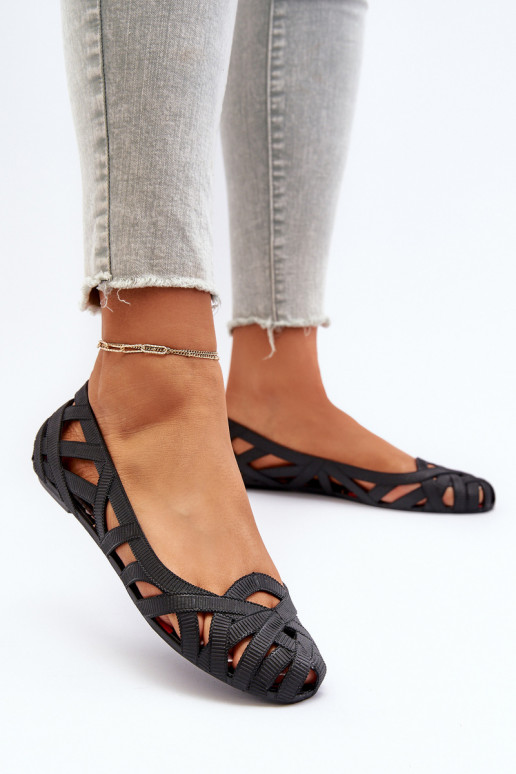 Guminės Balerinos juodos spalvos Salam