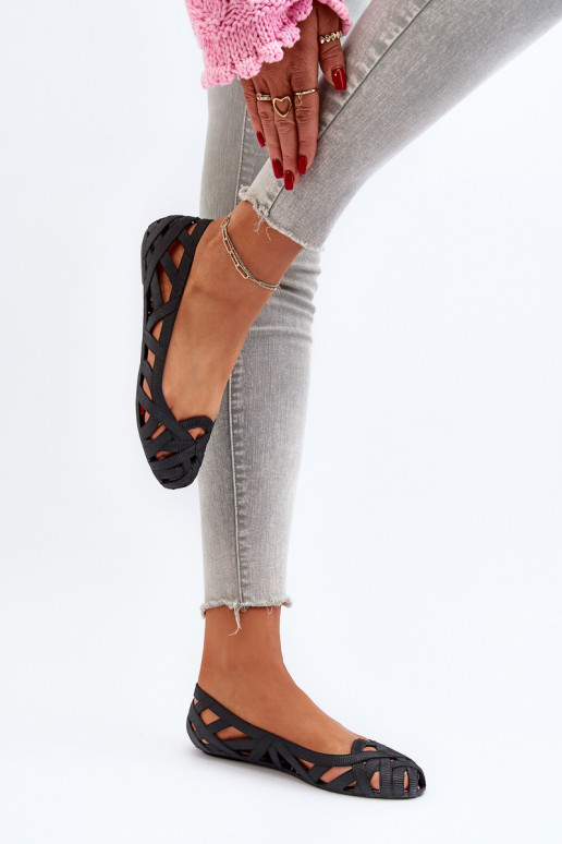 Guminės Balerinos juodos spalvos Salam