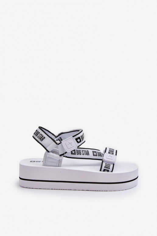 Moteriškos basutės su platforma Big Star NN274A526 baltos spalvos