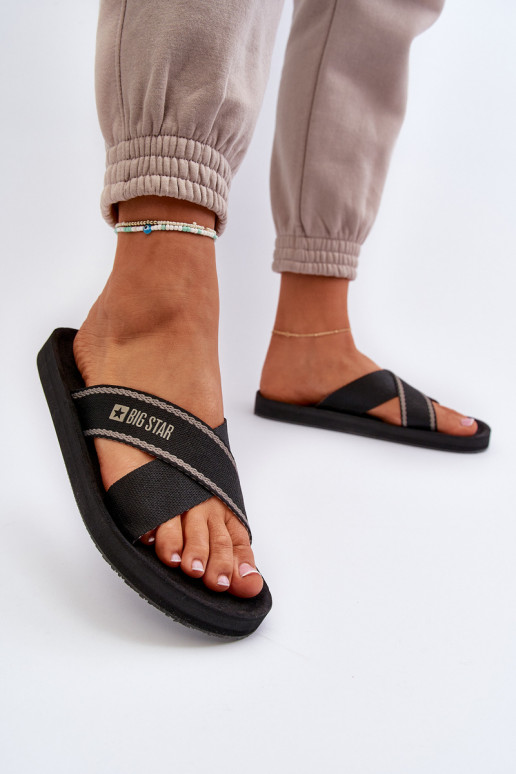 Moteriškos šlepetės Big Star NN274A059 juodos spalvos