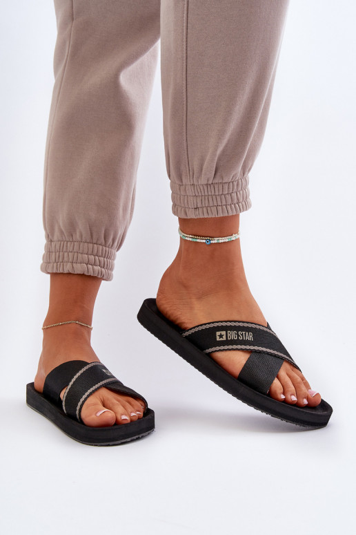 Moteriškos šlepetės Big Star NN274A059 juodos spalvos