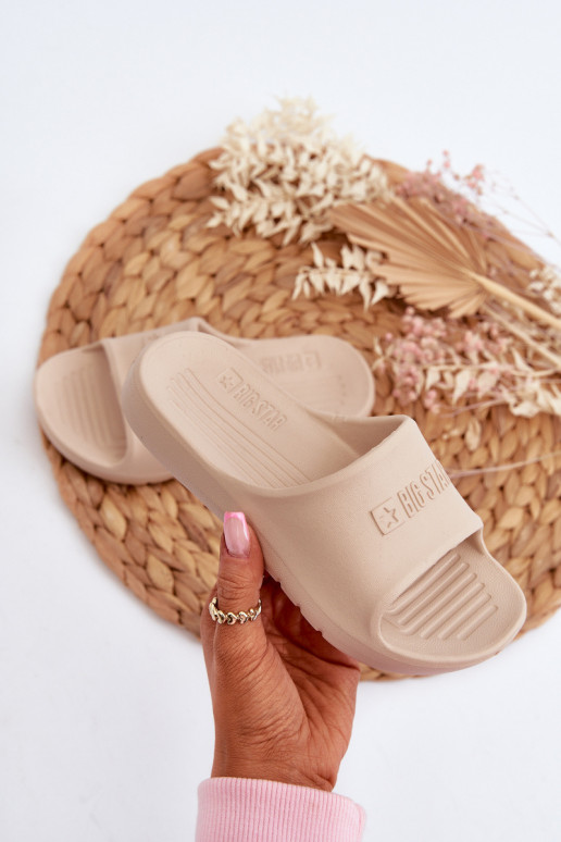 Lengvos šlepetės Vaikiški Big Star NN374559 smėlio spalvos