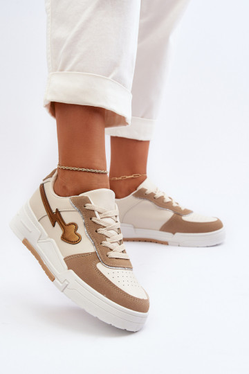 Sneakers modelio batai su platforma smėlio spalvos Zeparine