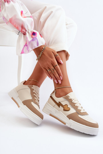 Sneakers modelio batai su platforma smėlio spalvos Zeparine 2