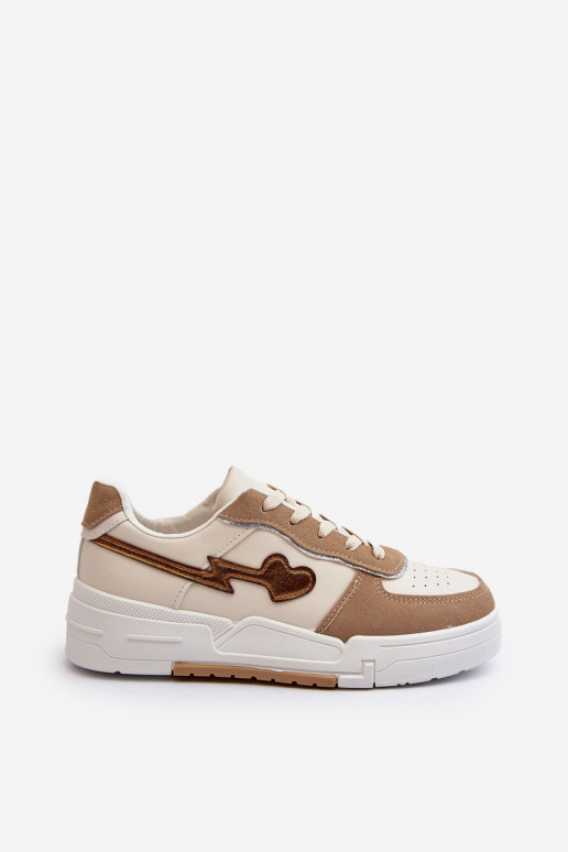 Sneakers modelio batai su platforma smėlio spalvos Zeparine Sneakers modelio batai su platforma smėlio spalvos Zeparine