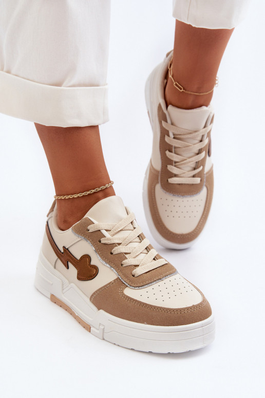 Sneakers modelio batai su platforma smėlio spalvos Zeparine Sneakers modelio batai su platforma smėlio spalvos Zeparine