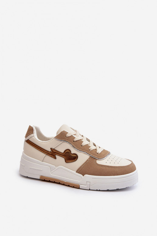 Sneakers modelio batai su platforma smėlio spalvos Zeparine Sneakers modelio batai su platforma smėlio spalvos Zeparine