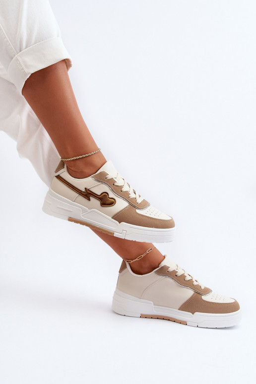 Sneakers modelio batai su platforma smėlio spalvos Zeparine Sneakers modelio batai su platforma smėlio spalvos Zeparine