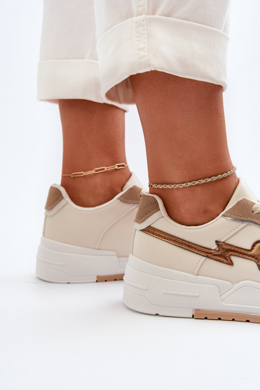 Sneakers modelio batai su platforma smėlio spalvos Zeparine Sneakers modelio batai su platforma smėlio spalvos Zeparine