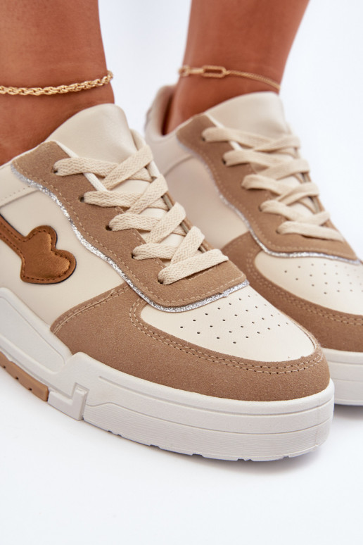 Sneakers modelio batai su platforma smėlio spalvos Zeparine Sneakers modelio batai su platforma smėlio spalvos Zeparine