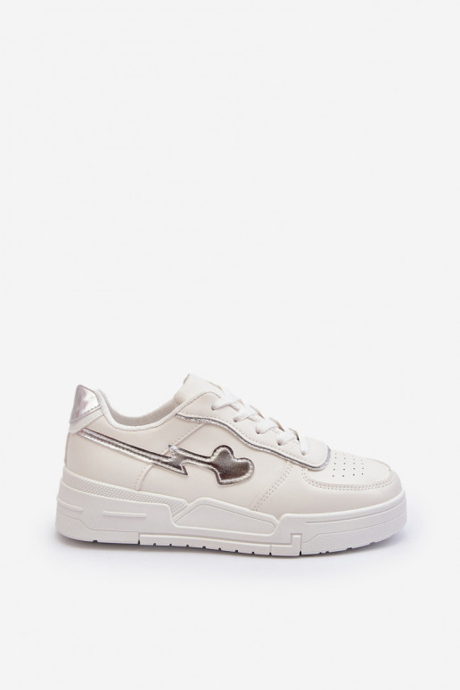 Sneakers modelio batai su platforma baltos spalvos Zeparine Sneakers modelio batai su platforma baltos spalvos Zeparine